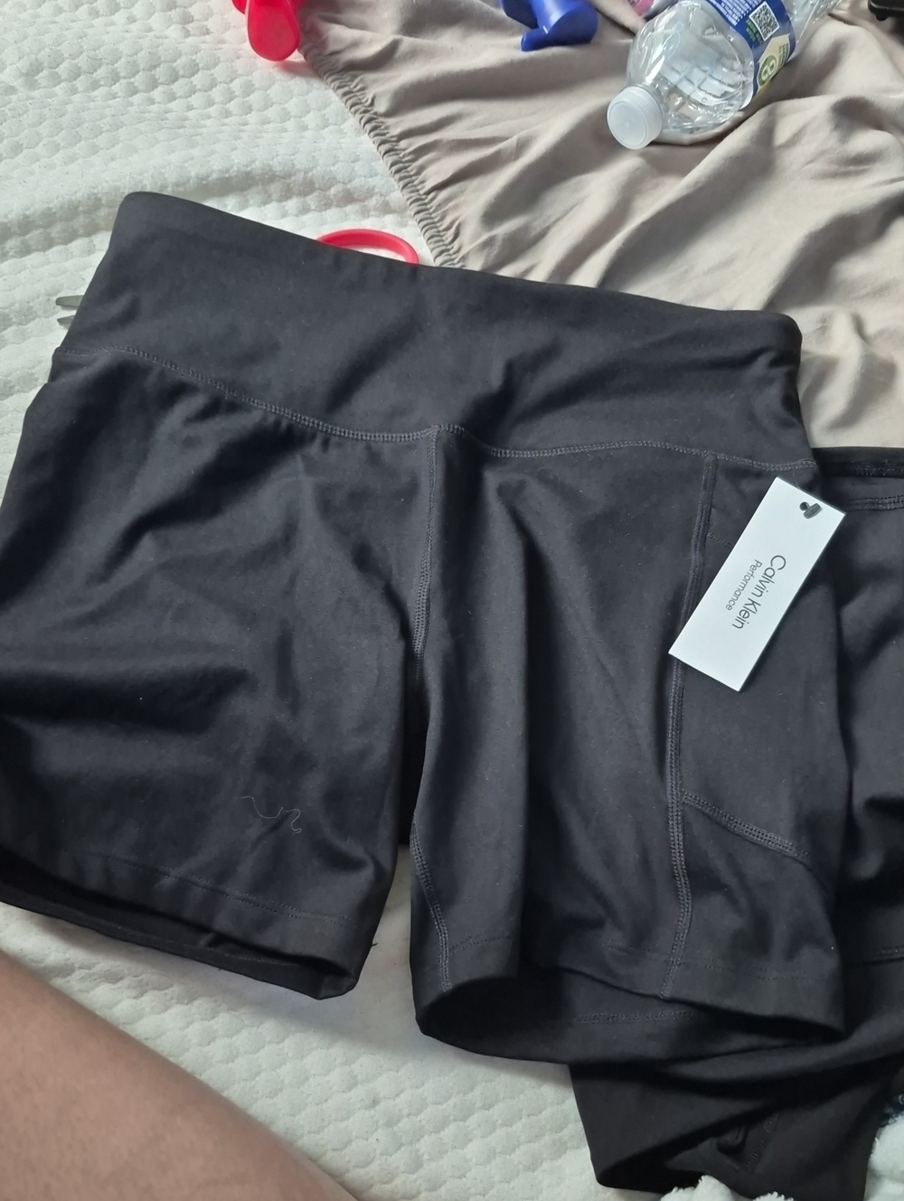 Calvin Klein Black High-Waist Bike Shorts